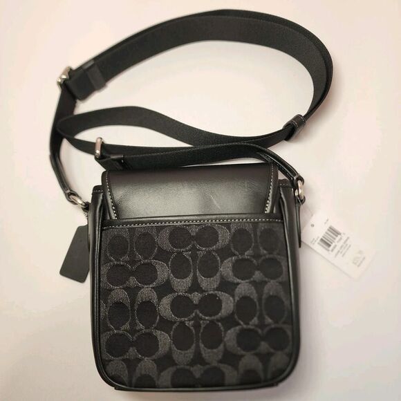 NWT Coach CAJ32 Lucas Crossbody Black Denim - Picture 4 of 5